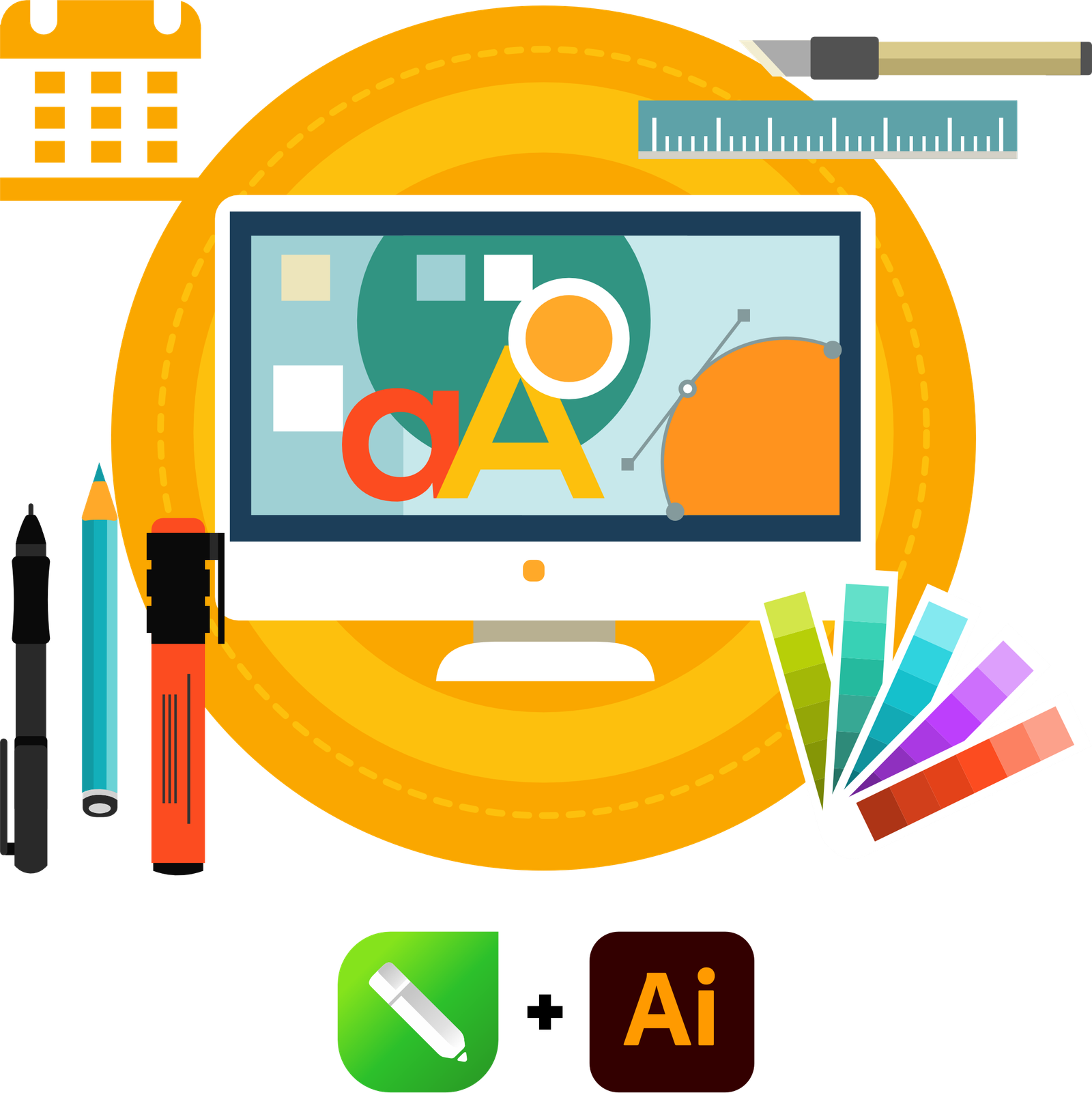 Curso Illustrator, Corel Draw, Photoshop, WordPress, DIVI.